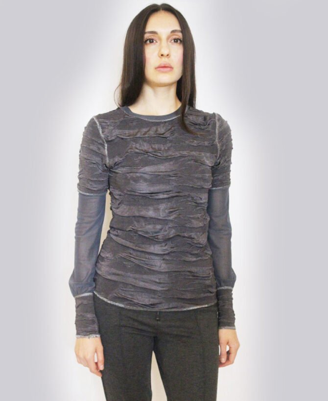 Mixed Fabric Top 18003A