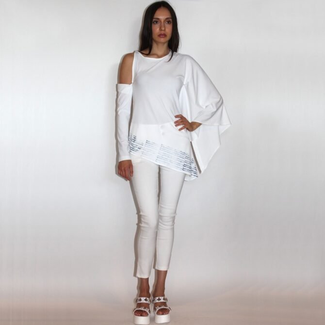 One shoulder blouse ST-8324