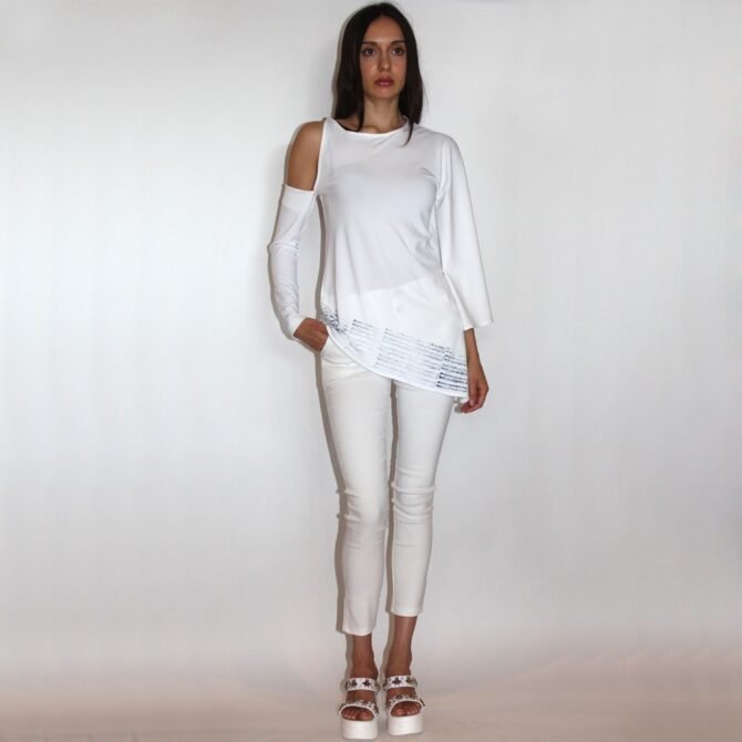 One shoulder blouse ST-8324