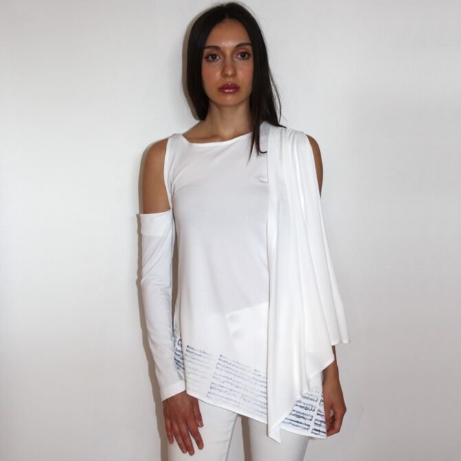 One shoulder blouse ST-8324