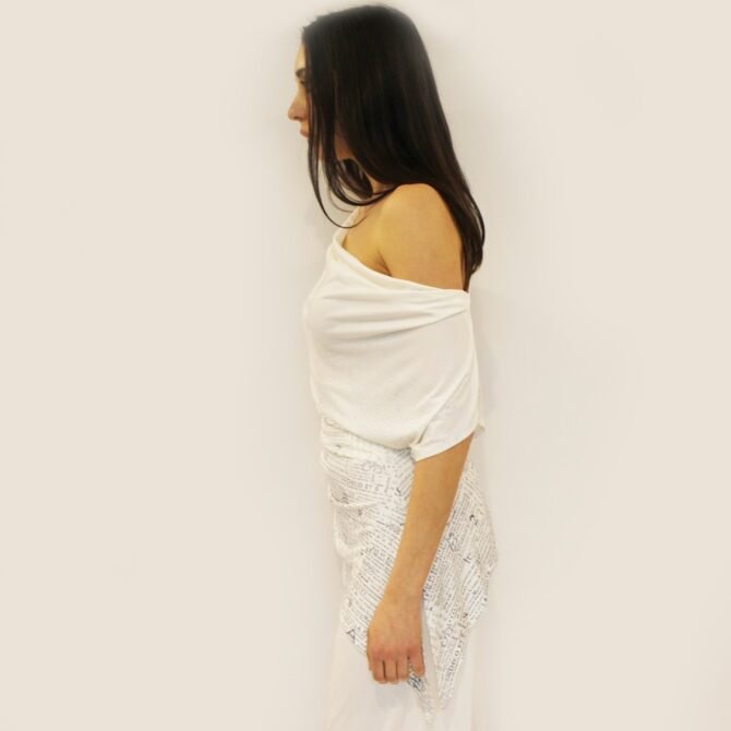 One shoulder blouse ST-8324