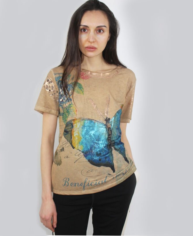 Buterfly print t-short ST-601-1