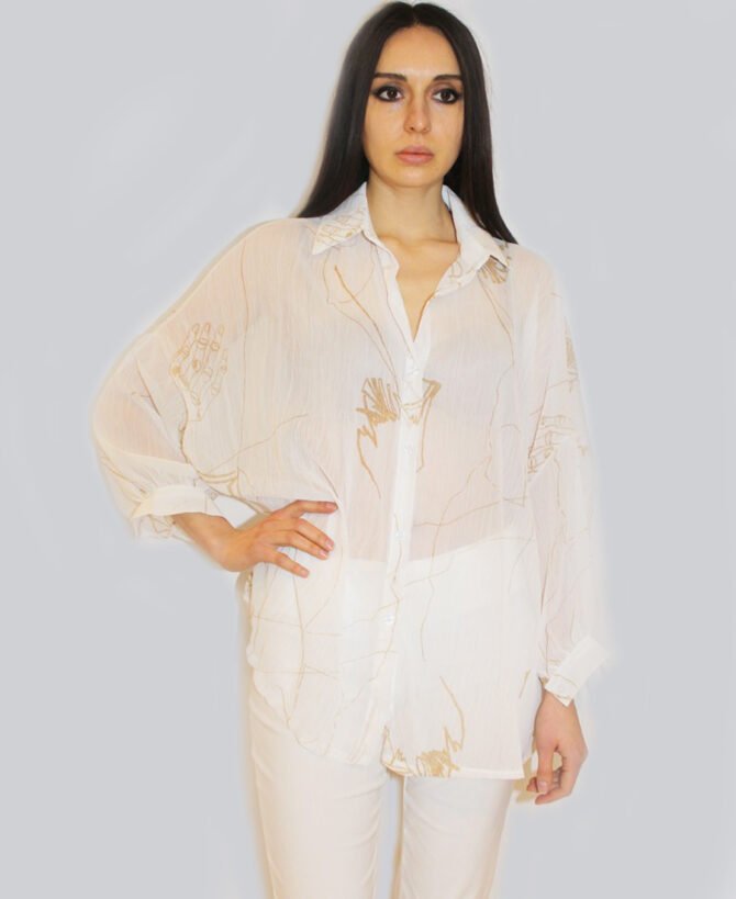 Sheer Printed Blouse – 2127