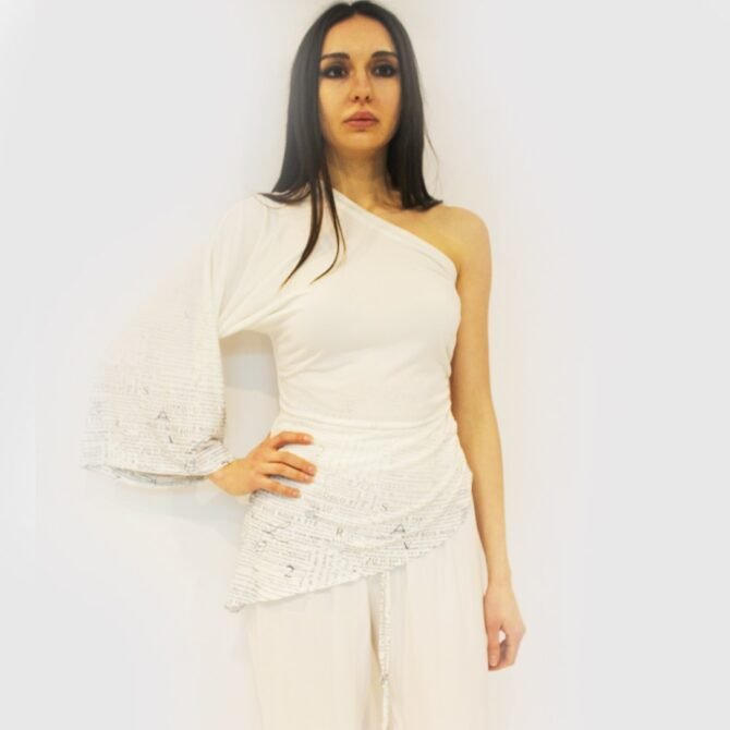 Single Sleeve Off-Shoulder Top ST-710