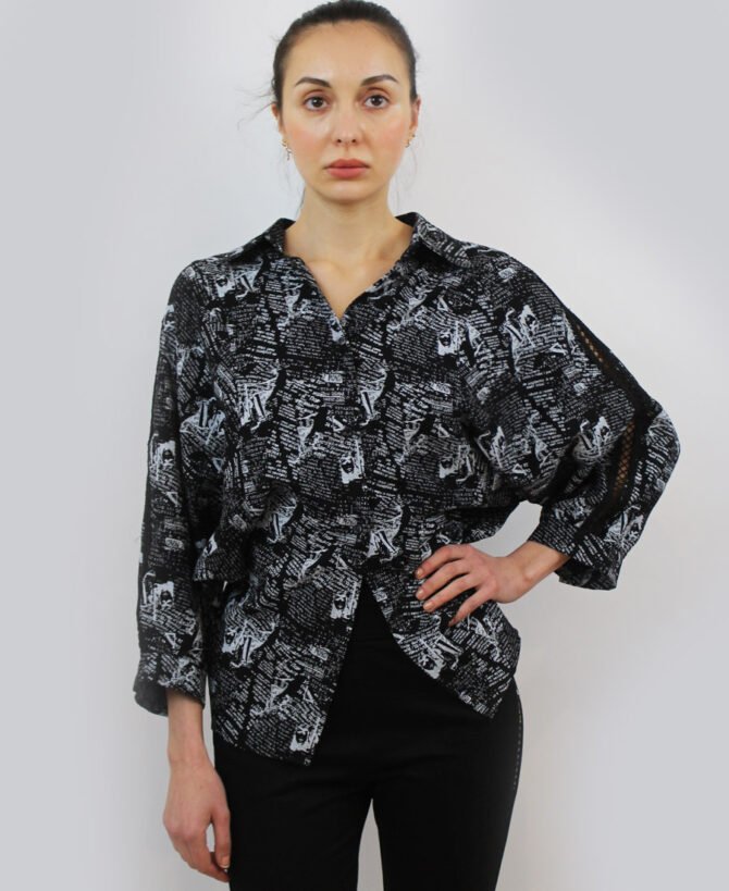 Black and White Pattern Jacket SJ-5837