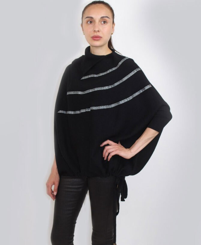 Sweater with Letters and Gathering – WS-3798