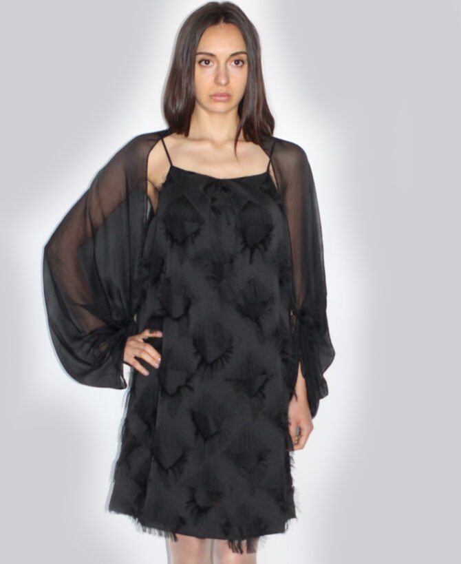 Dress with cover shoulder top D-0178