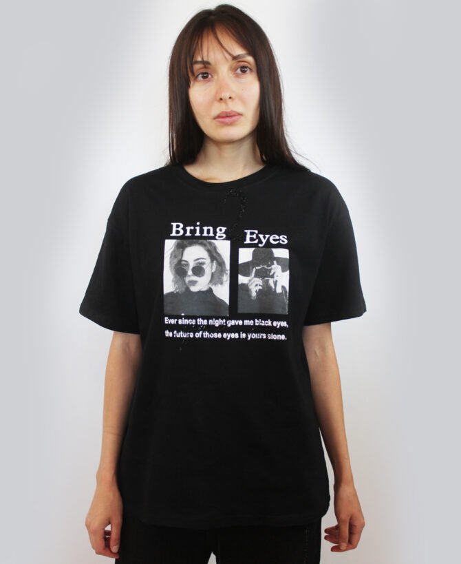 Bring 2 Eyes Photo Print Top T-244