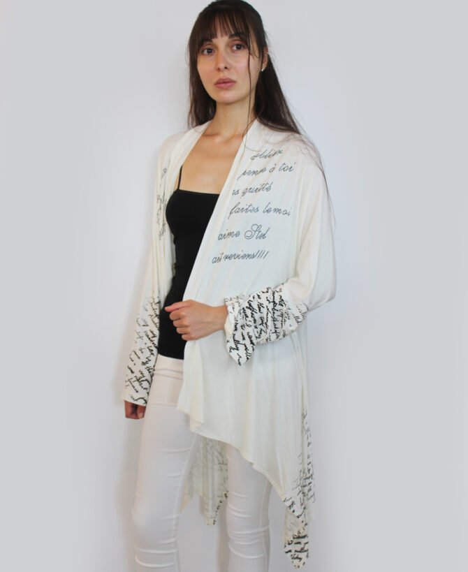 Waterfall Rhinestone Trim Button Cardigan C-38