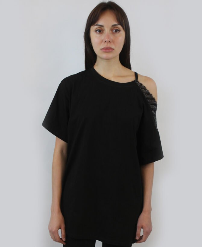 Open Shoulder Rhinestone Trim ST-26