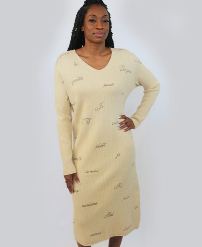 SD-39 Long Sleeves Sweater Dress