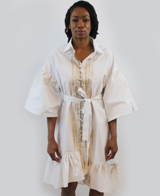 Puff sleeve cotton dress SD-31