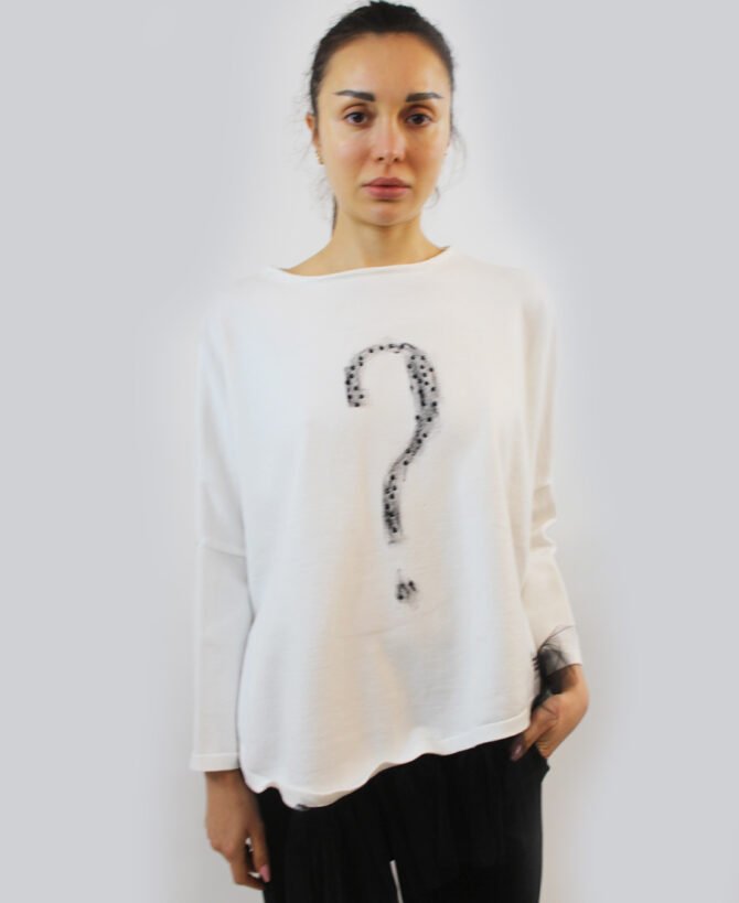 Sweater with question mark SW-011