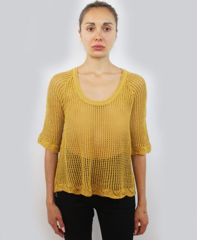 Knitted cropped sweater SL-513