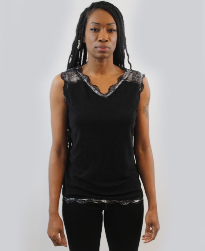 Black lace top ST-110