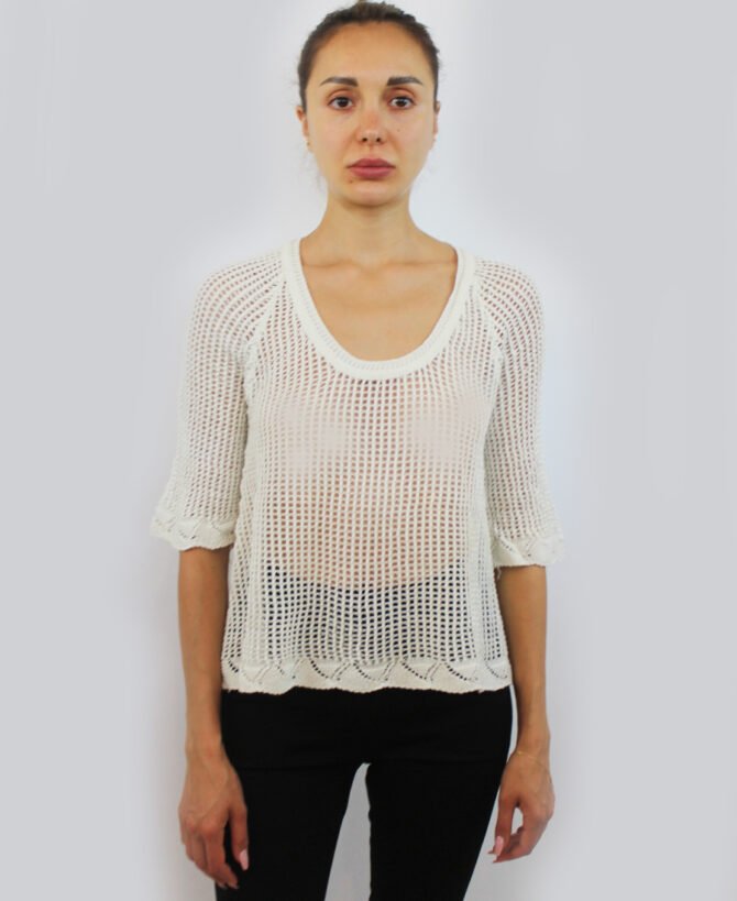 Knitted cropped sweater SL-513