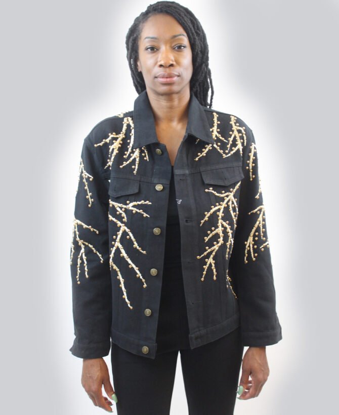 Jean Jacket Gold embroidery SL-416