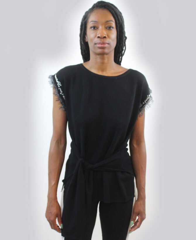 Belted Sleeveless Shirt  LA-38