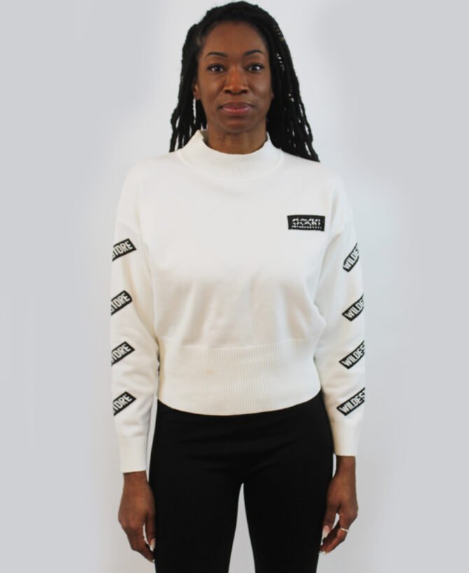 White and black sweater SL-291